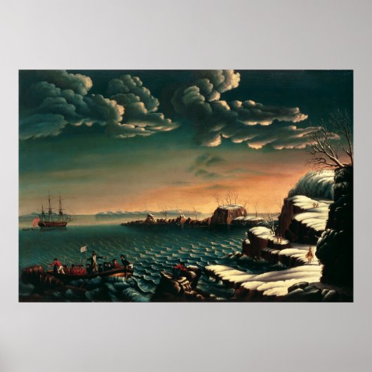 Landung der Pilger durch Michele Felice Corne Poster (Vorne)