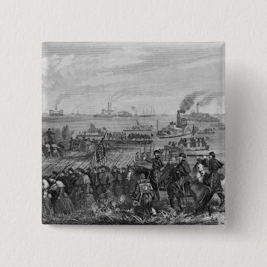 Landung der Truppen auf Roanoke-Insel Button (Vorderseite)