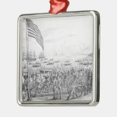 Landung der Truppen bei Vera Cruz, Mexiko Ornament Aus Metall (Links)
