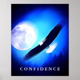Landung Eagle Confidence Blue Night Art Posters Poster