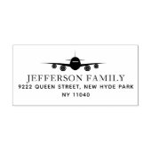 Landung Flugzeug Elegant Reisende Rücksendeadresse Permastempel (Design)