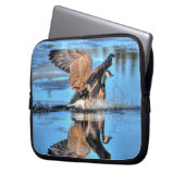 Landung Kanada Gänse auf Wildlife Nature Szene Laptopschutzhülle (Vorderseite Links)