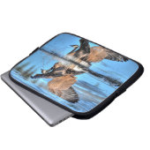Landung Kanada Gänse auf Wildlife Nature Szene Laptopschutzhülle (Vorne Knopf)