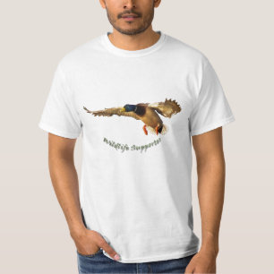 Landung Male Mallard Duck Wildlife T - Shirt