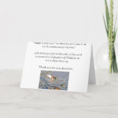 Landungs-Stockenten-Enten-Tier-Kunst Gruß-Karte Karte (Rückseite)