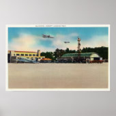 Landungsfläche des städtischen Flughafens Poster (Vorne)