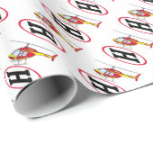 Landungshubschrauber Geschenkpapier (Rolleneckpunkt)