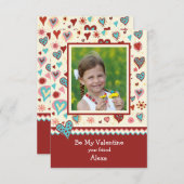 Landvalentine-Foto-Klassenzimmer-Karte Einladung (Vorne/Hinten)