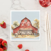 Landverheiratung von Landtieren in landwirtschaftl Serviette (Beispiel)