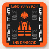 Landvermesser Getränkeuntersetzer (Vorderseite)