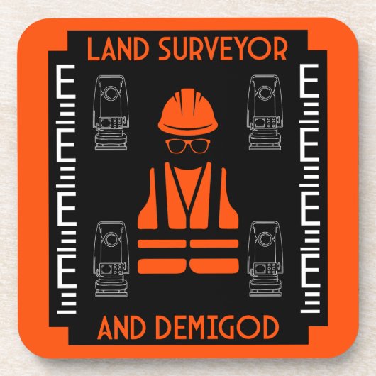 Landvermesser Getränkeuntersetzer (Vorderseite)