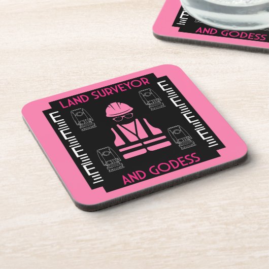 Landvermesser Getränkeuntersetzer (Linke Seite)