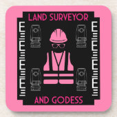 Landvermesser Getränkeuntersetzer (Vorderseite)