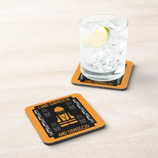 Landvermesser Getränkeuntersetzer (Rechte Seite)