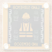 Landvermesser Glasuntersetzer (Rückseite)