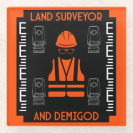 Landvermesser Glasuntersetzer