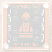 Landvermesser Glasuntersetzer (Rückseite)