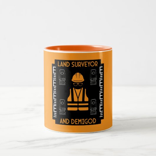 Landvermesser Zweifarbige Tasse (Mittel)