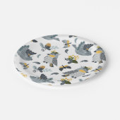 Landvögel Pappteller (Schrägansicht)