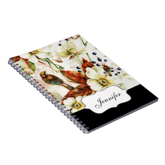 Landvogelgarten Vintage Blume Notizblock (Rechte Seite)