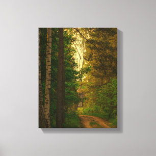 Landwald Landhaus Dorf Weißrussland Leinwanddruck