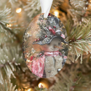 Landwald Snowman Primitive Ornament