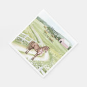 Landweg Pferd Geburtstag Serviette (Ecke)