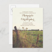 Landweidenzaun rustikale Save the Date Postkarten (Vorne/Hinten)