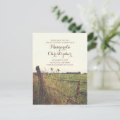 Landweidenzaun rustikale Save the Date Postkarten (Stehend Vorderseite)