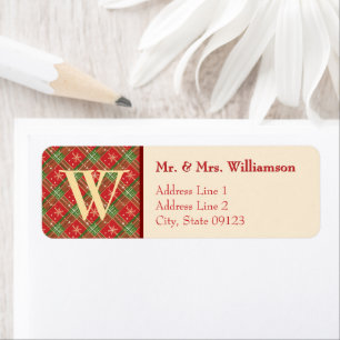 Landweihnachten-Karo   Monogramm 5-Bogen-Adresse