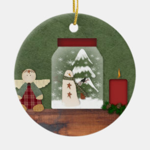 Landweihnachtsbaumschmuck Keramik Ornament