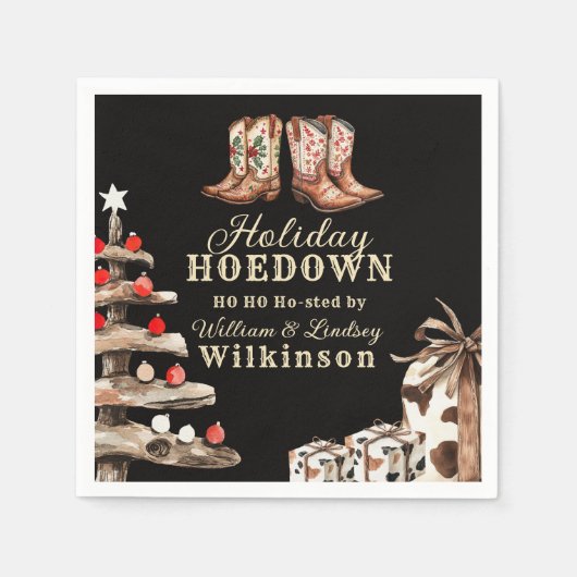 Landweihnachtsfeier-Papiernapkins Serviette (Vorderseite)