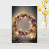Landweihnachtslichtkranz Karte (Gelbe Blume)