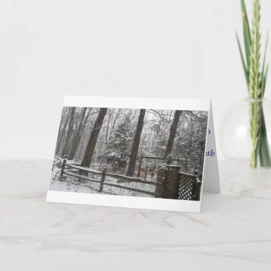 Landwinterlandschaft Feiertagskarte (Vorderseite)