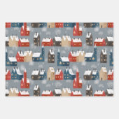 Landwinterszenen, antike Zuhause, Botanicals Geschenkpapier Set (Vorderseite 3)