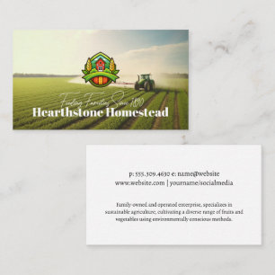 Landwirt bei der Feldarbeit Landwirtschaft Visitenkarte