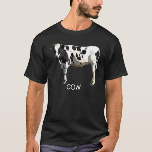 Landwirt Schwarz Weiß Kuh Landwirtschaftliches Tie T-Shirt