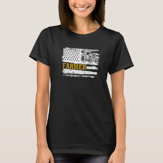 Landwirt USA-Flagge Rancher Bauernhof Ernte Landwi T-Shirt