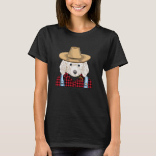 Landwirt Weiße Pudel-Landwirtschaft Hund T-Shirt