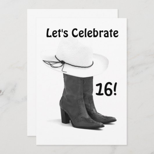 LANDWIRTSCHAFT "16. BIRTHTAGSPARTEI" EINLADUNG (Vorne/Hinten)