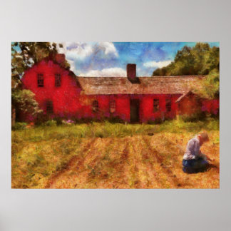 Landwirtschaft - Arbeiten auf den Feldern Poster