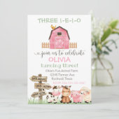 Landwirtschaft Einladung zum Geburtstag, Drei I-E- (Stehend Vorderseite)