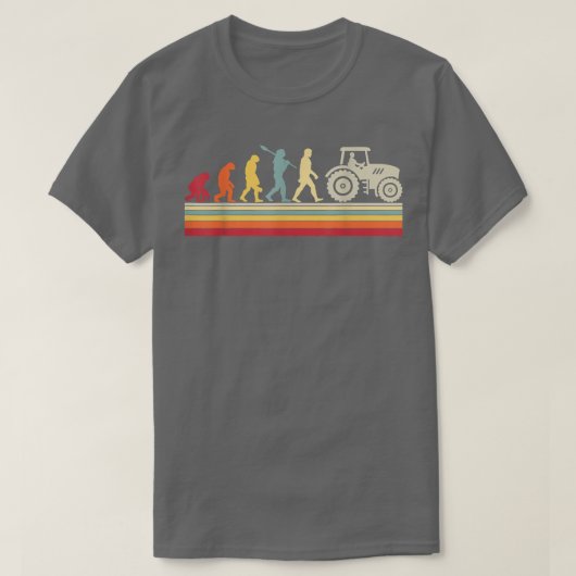 Landwirtschaft Evolution Vintager Bauer T - Shirt (Design vorne)
