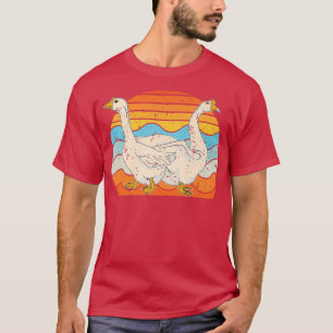 Landwirtschaft Geflügel Tierliebhaber Gänse Bauer T-Shirt