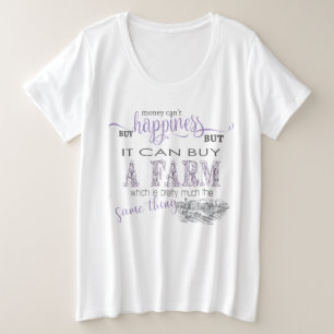 LANDWIRTSCHAFT Geld kann Glück nicht kaufen Große Größe T-Shirt