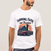 Landwirtschaft, Glaube und Freiheit T-Shirt (Vorderseite)