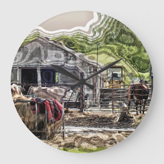 LANDWIRTSCHAFT GROßE WANDUHR (Vorderseite)