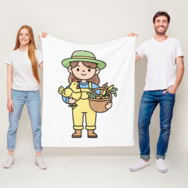 Landwirtschaft Illustration Kunstwerk Fleecedecke