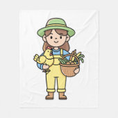 Landwirtschaft Illustration Kunstwerk Fleecedecke (Vorderseite)