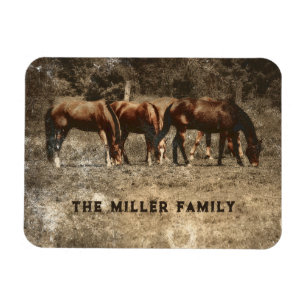 Landwirtschaft im Vintage-Land-Stil Western Magnet
